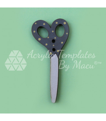 BOTÓN MADERA TIJERA AZUL GRANDE