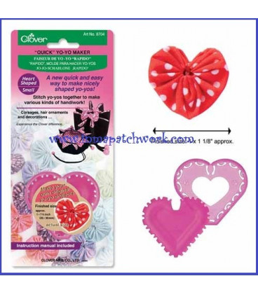 Plantilla Yo-Yos CORAZON (pequeño)-Clover 8704C1264