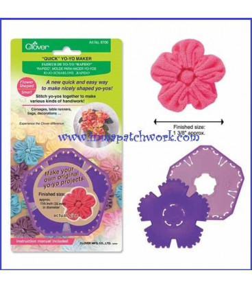 Plantilla Yo-Yos FLOR (pequeño)-Clover 8706C1266
